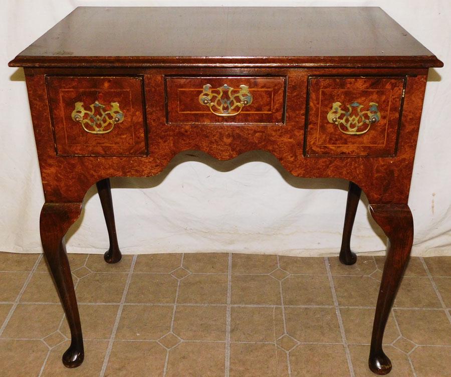 Burl Walnut Queen Anne Lowboy (1 of 6)