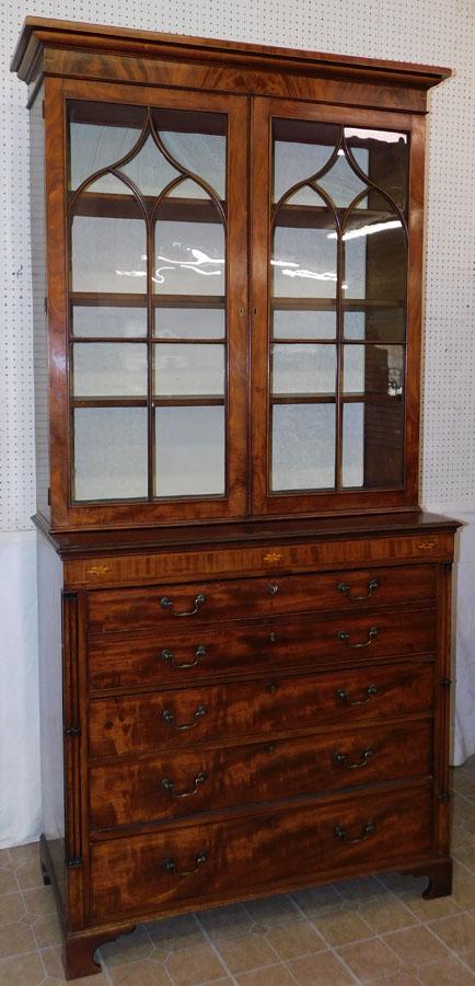 19th C Mahogany Butlers Desk Secretary (1 of 10)