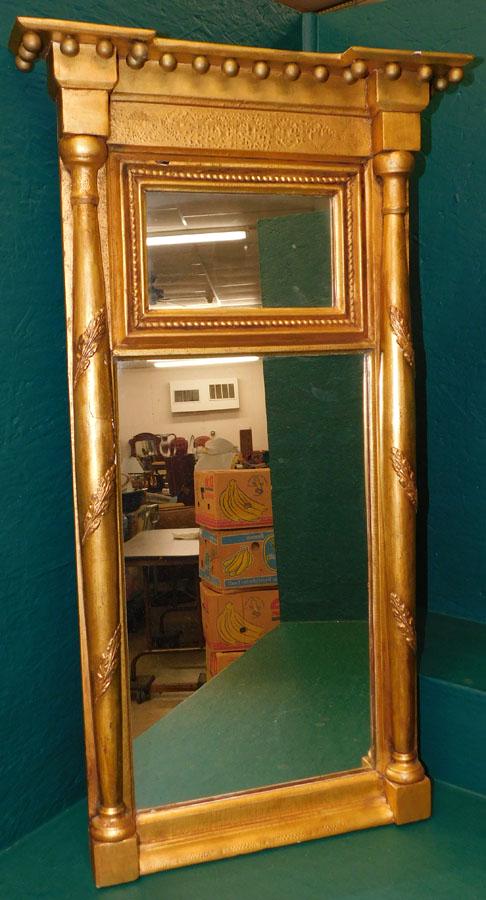 Antique Gilt Frame Trumeau Mirror (1 of 4)