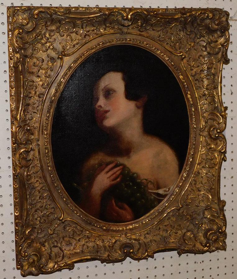 19th C OOC Portrait Of Child In Ornate Frame (1 of 4)