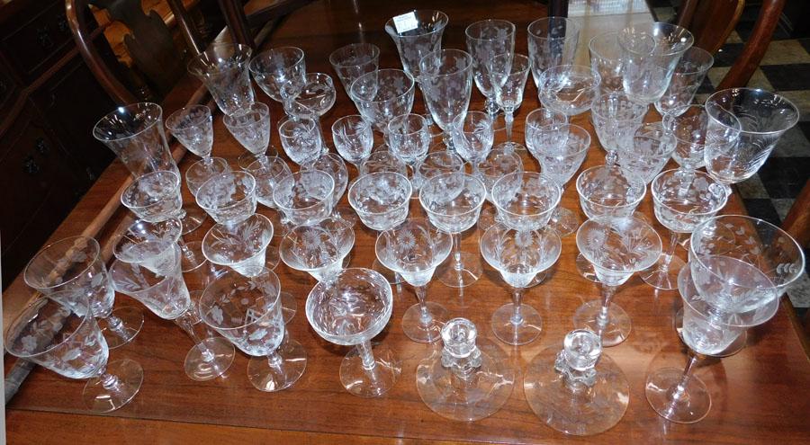56 Pc Etched Stemware (1 of 4)