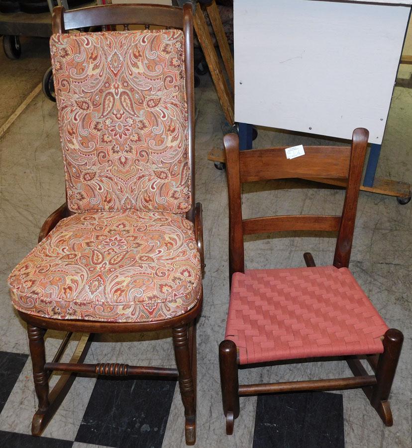 Cane Bottom & Back Rocker -- Ladder Back Rocker (1 of 4)