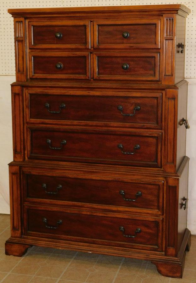 Cherry 6 Drawer Tall Chest (1 of 3)