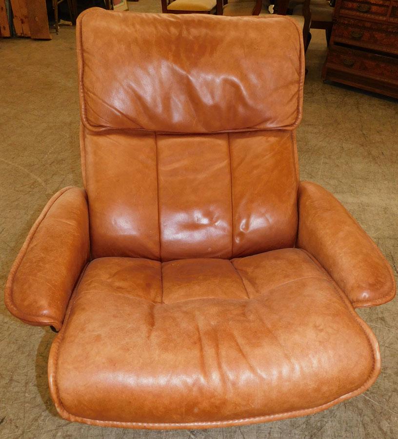 Leather Mid-Century Modern Recliner (1 of 3)