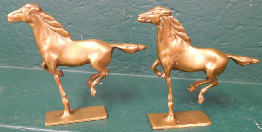 Two Brass Horse Figures (1 of 3)