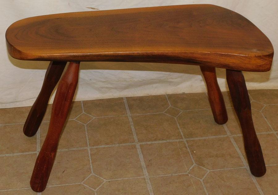 Primitive Handmade Walnut Bench (1 of 2)