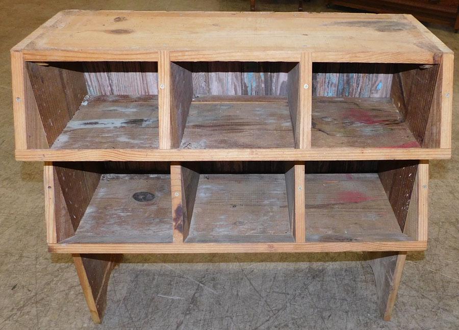 Heart Pine Cubicle Shelf (1 of 2)