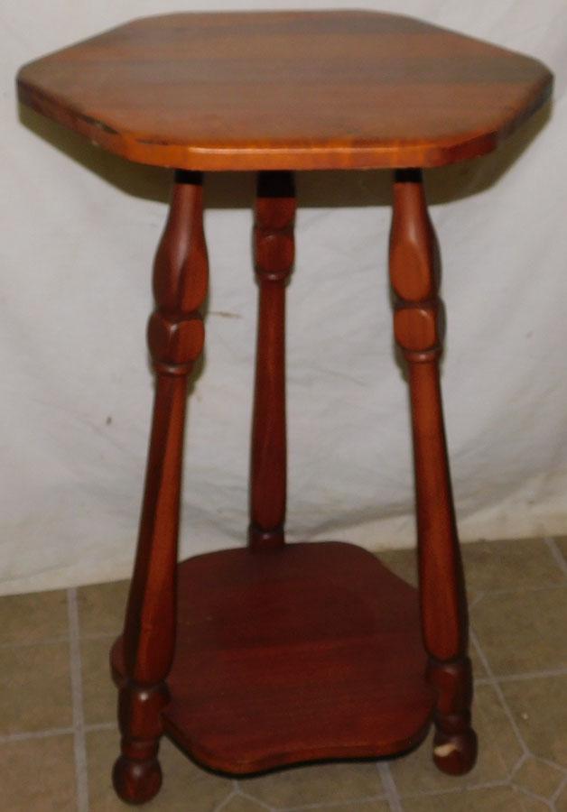 Cherry Hexagonal Plant Stand (1 of 2)