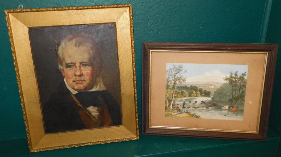 Antique Framed Print & OOC Portrait Of A Gentleman (1 of 5)
