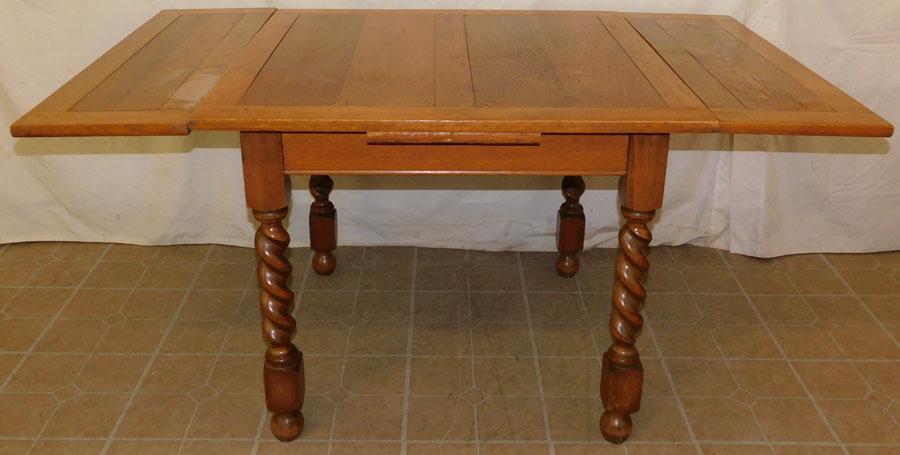 Antique Oak Draw Leaf Pub Table (1 of 3)