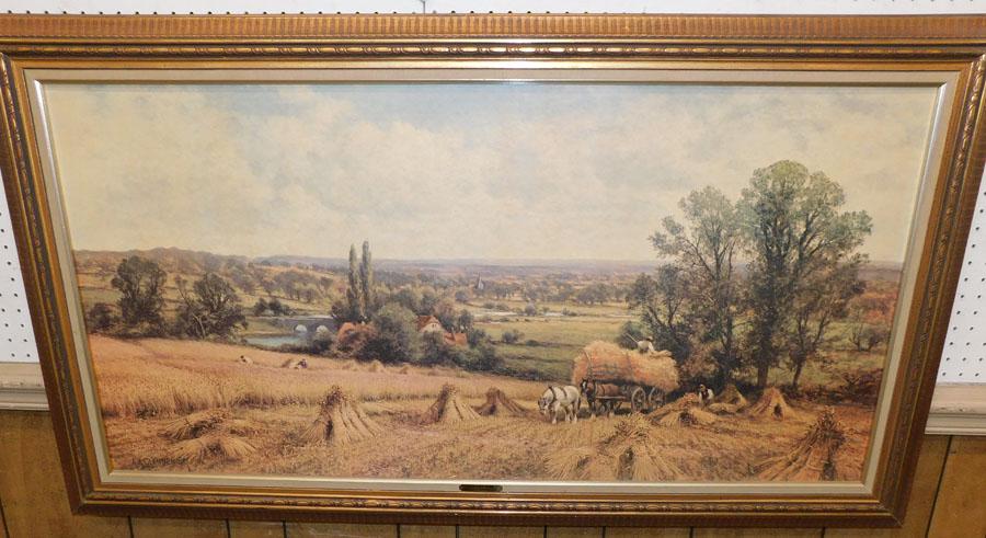 Large Framed Print Of Wheat Field " Harvest Time" (1 of 3)