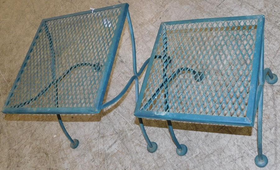 Two Wrought Iron Painted Tables (1 of 1)
