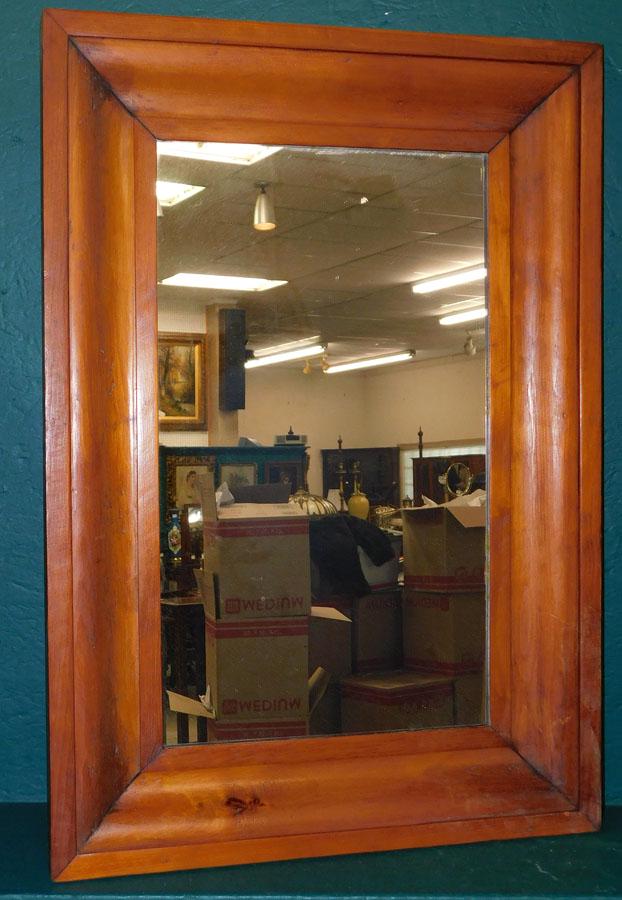 Antique Pine Ogee Framed Mirror (1 of 3)