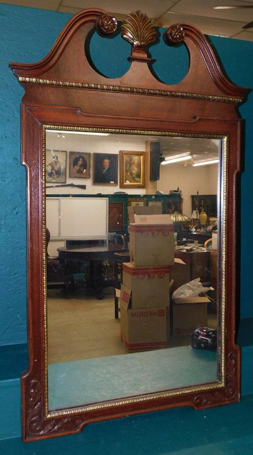Mahogany Chippendale Framed Mirror (1 of 4)