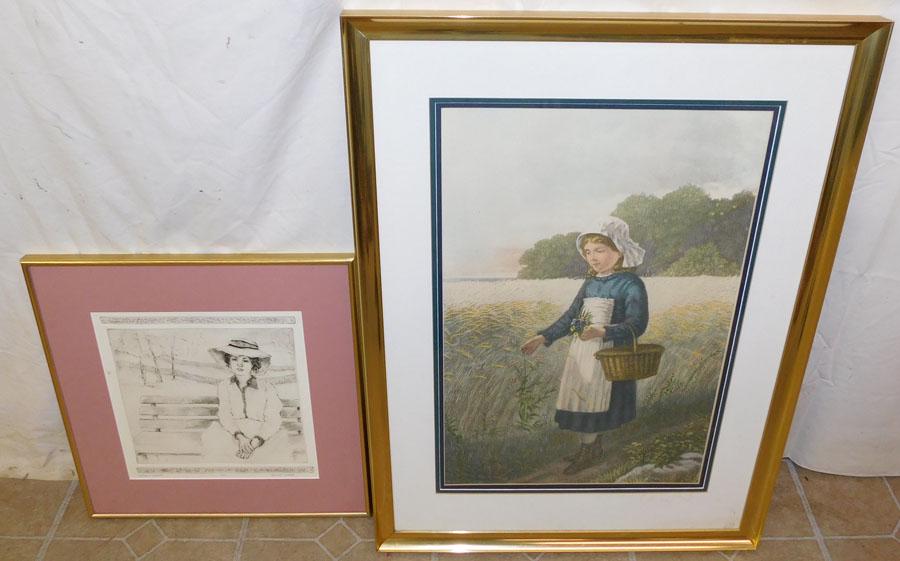 Two Framed Prints Of Ladies ( 1 Signed & Numbered) (1 of 2)