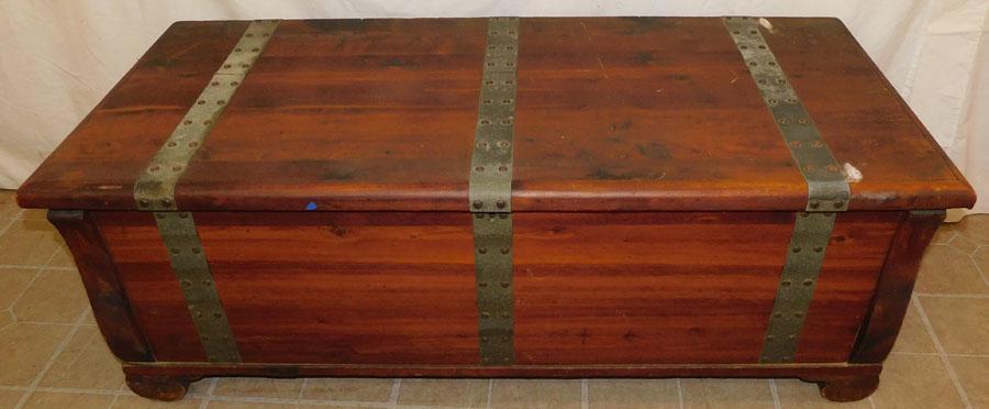 Cedar Metal Bound Blanket Chest (1 of 2)