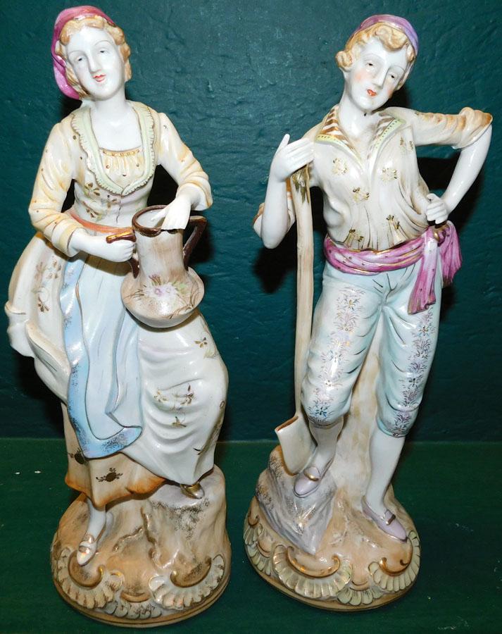 Man & Lady Porcelain Figurines Marked Japan (1 of 4)