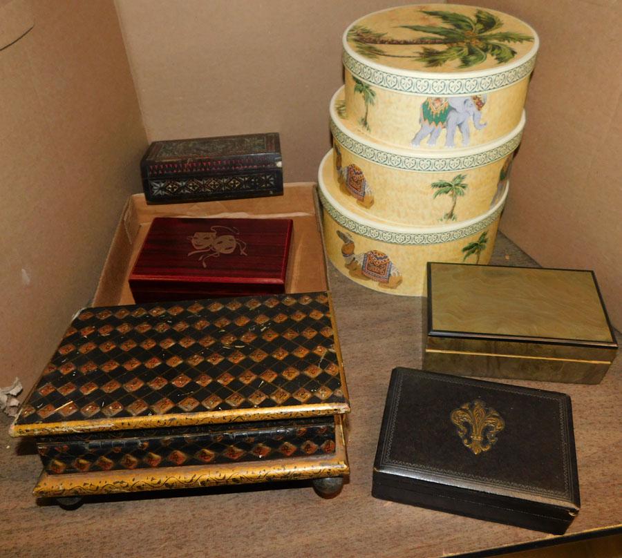 Lot Of Paper -- Leather -- Decorator Boxes (1 of 1)