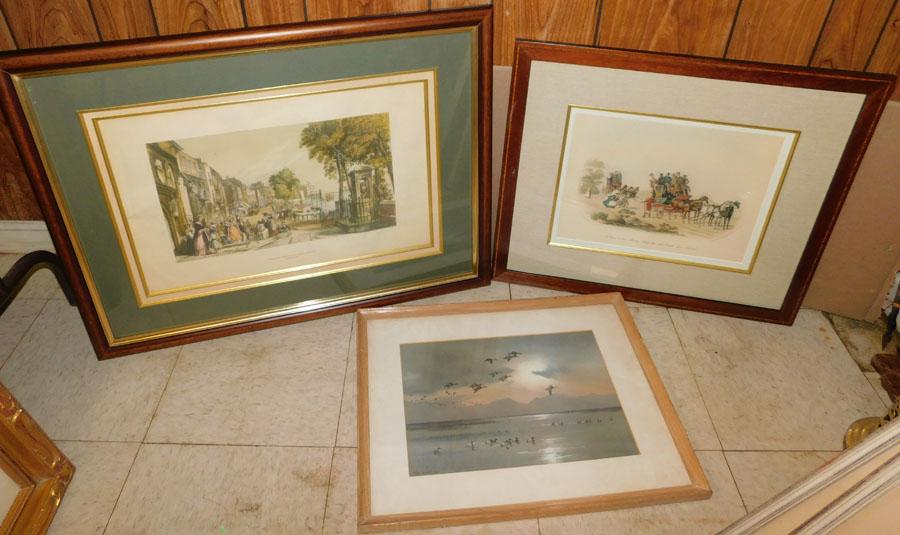 Two Framed Engravings & One Framed Duck Print (1 of 5)