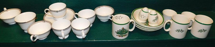Lot Spode & Wedgwood Cups Saucers: Lot Spode & Wedgwood Cups Saucers.