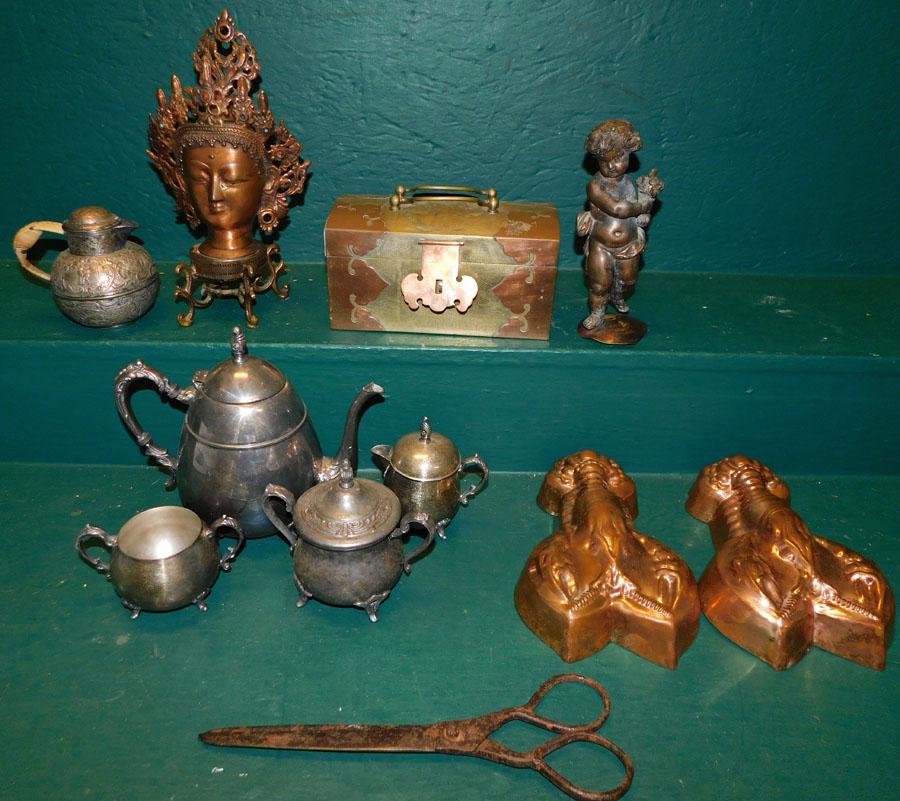 Lot Copper -- Silver Plate -- Metal Items (1 of 5)