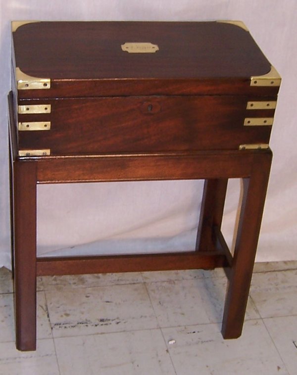 19th century brass mounted box on stand