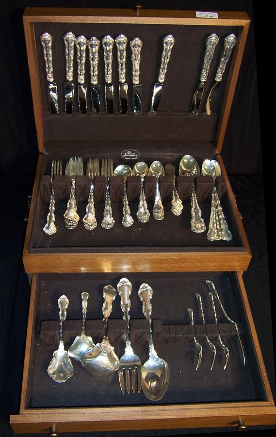 (73) Pieces sterling Strausburg flatware