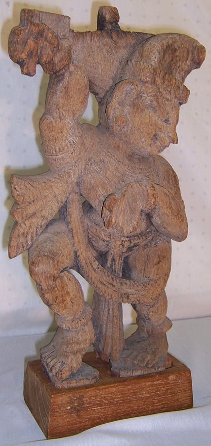 South India wood carving from the Temple Chariot, 