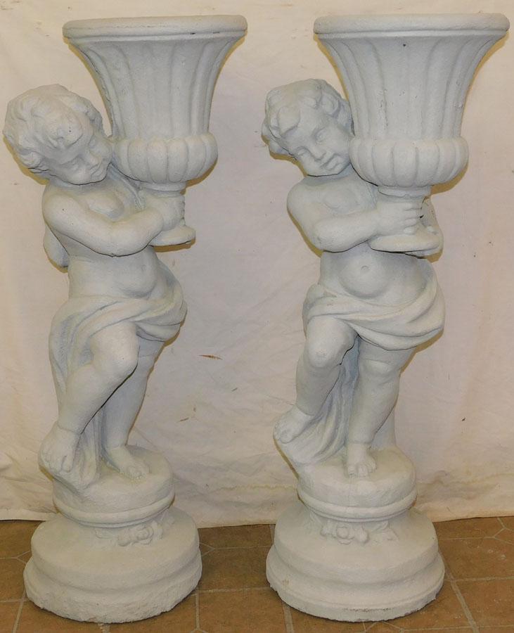 2 Cherub Concrete Planters (1 of 7)