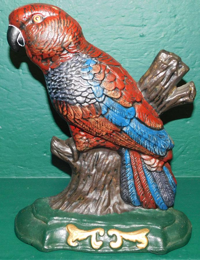 Large Cast Iron Parrot Door Stop (1 of 2)