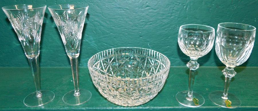 5 Pieces of Waterford Crystal: 5 Pieces of Waterford Crystal. Up to 9 1/4" H