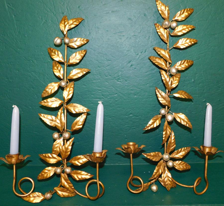 Pair of Gilt Metal Sconces (1 of 2)