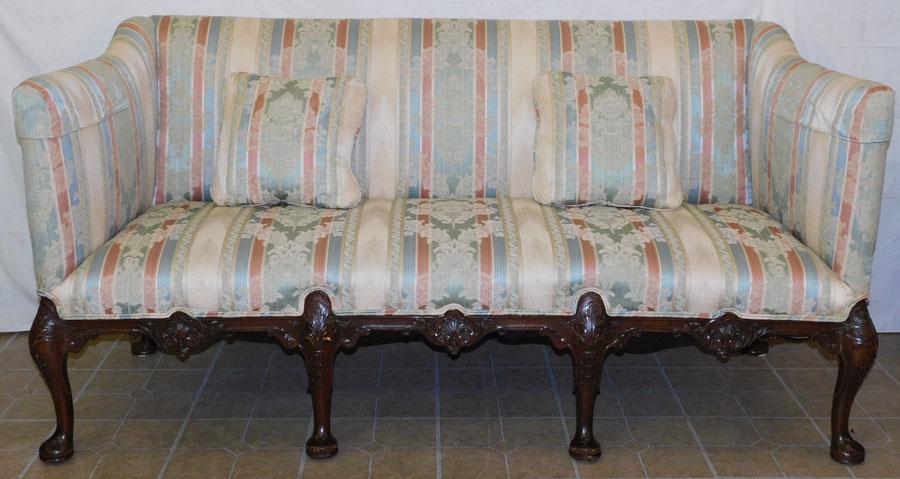 Carved Mahogany 6 Leg Queen Anne Sofa (1 of 7)