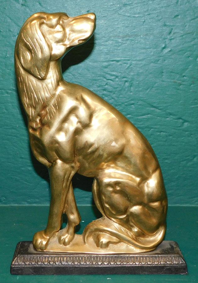 Cast Brass Dog Door Stop (1 of 2)