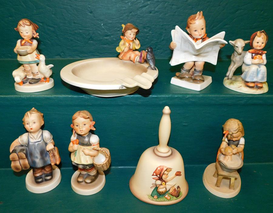 6 Hummel Figurines, 1 Hummel Ash Tray, & 1 Bell (1 of 5)