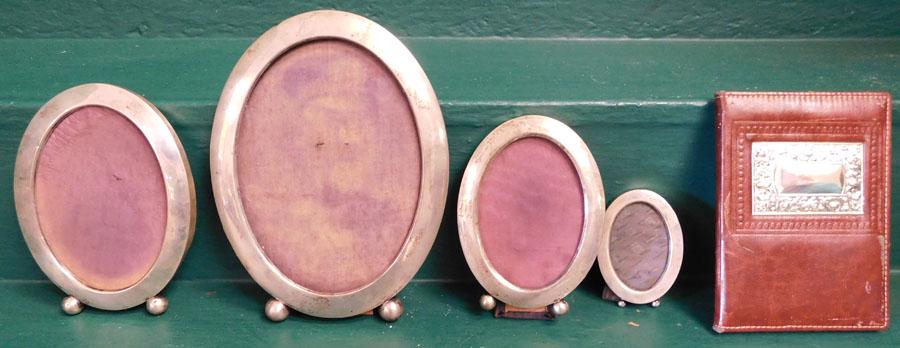 4 Sterl Picture Frames & Sterl/Leather Address Book (1 of 2)