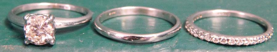 14 KT. Ladies White Gold Wedding Set (1 of 1)