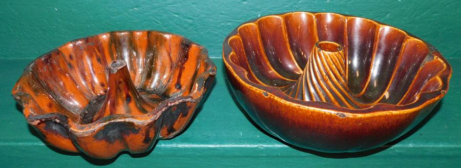 2 Antique Redware Cake Molds (1 of 2)