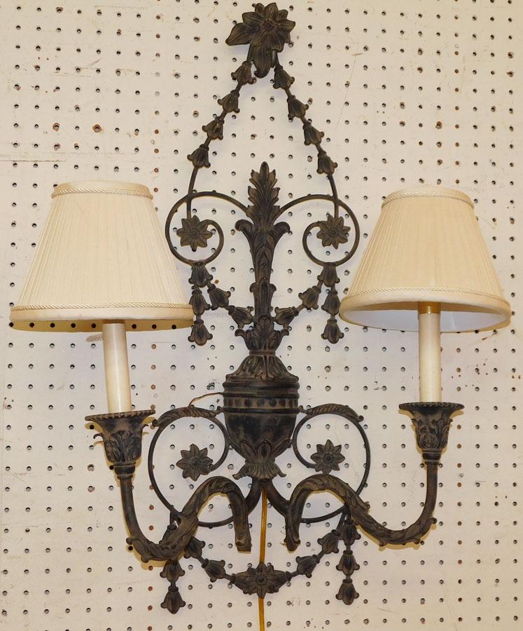 La Barge Metal 2 Light Modern Wall Sconce: La Barge Metal 2 Light Modern Wall Sconce. 18 1/2" x 31"