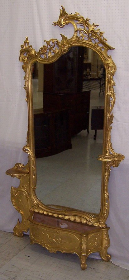 French gold leaf pier mirror : French gold leaf pier mirror (8' tall, 49 1/2" wide)