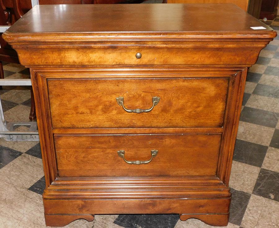 Cherry 3 Drawer Night Stand (1 of 4)