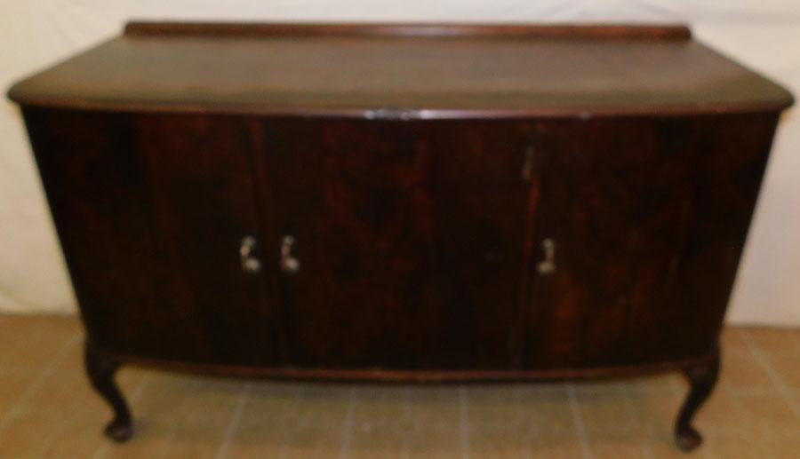 Burl Walnut Queen Anne Side Board (1 of 4)