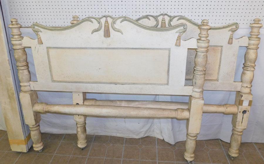 Antique Paint Decorated Full Size Bed (1 of 4)