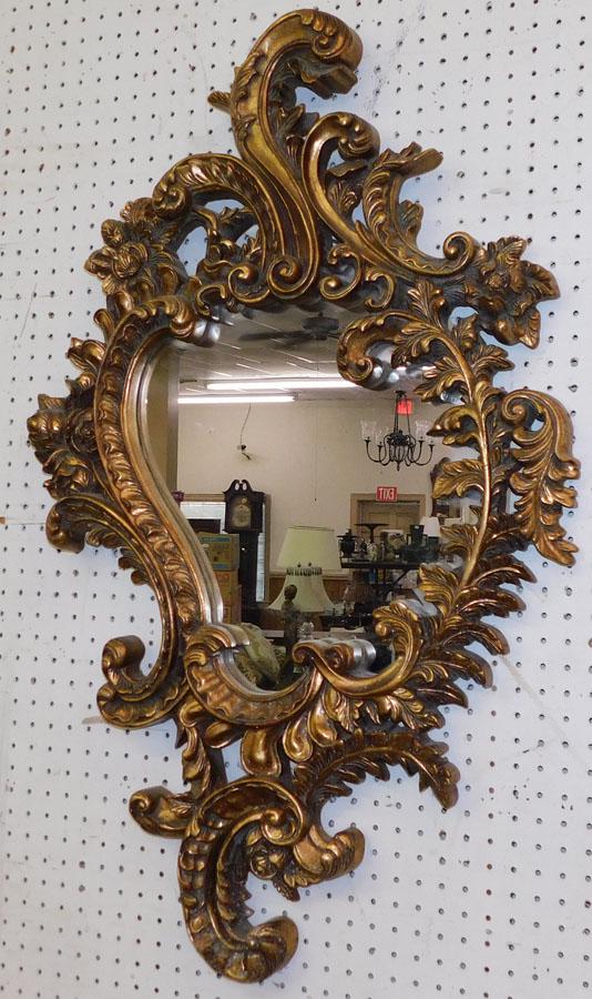 Composite Ornate Gilt Frame Mirror (1 of 2)