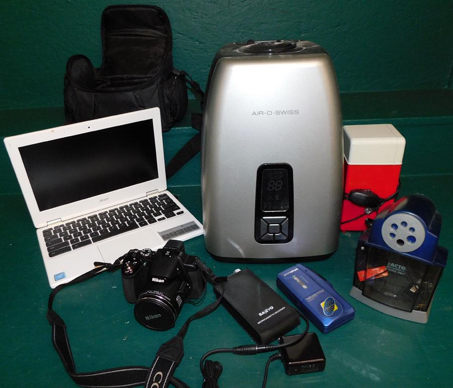 Lot Nikon Camera, Fan,Pencil Sharpener, Laptop,Cooler (1 of 1)
