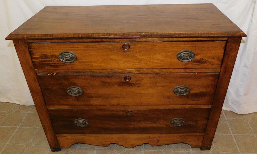 Antique 3 Drawer Cherry Chest (1 of 3)