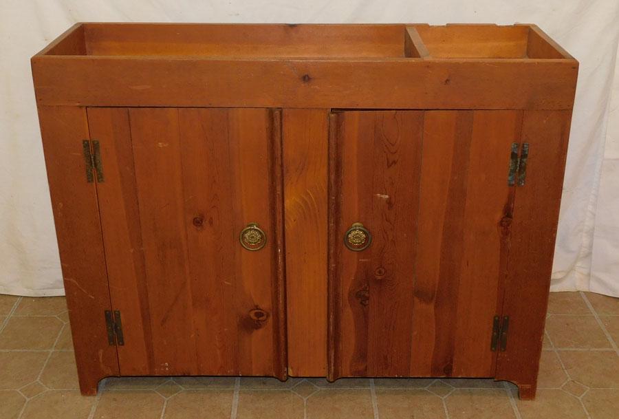 Pine Two Door Dry Sink: Pine Two Door Dry Sink. 39 3/4" W 13" D 30" H