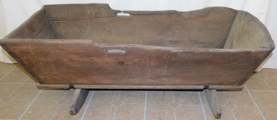 Antique Pine Cradle (1 of 1)