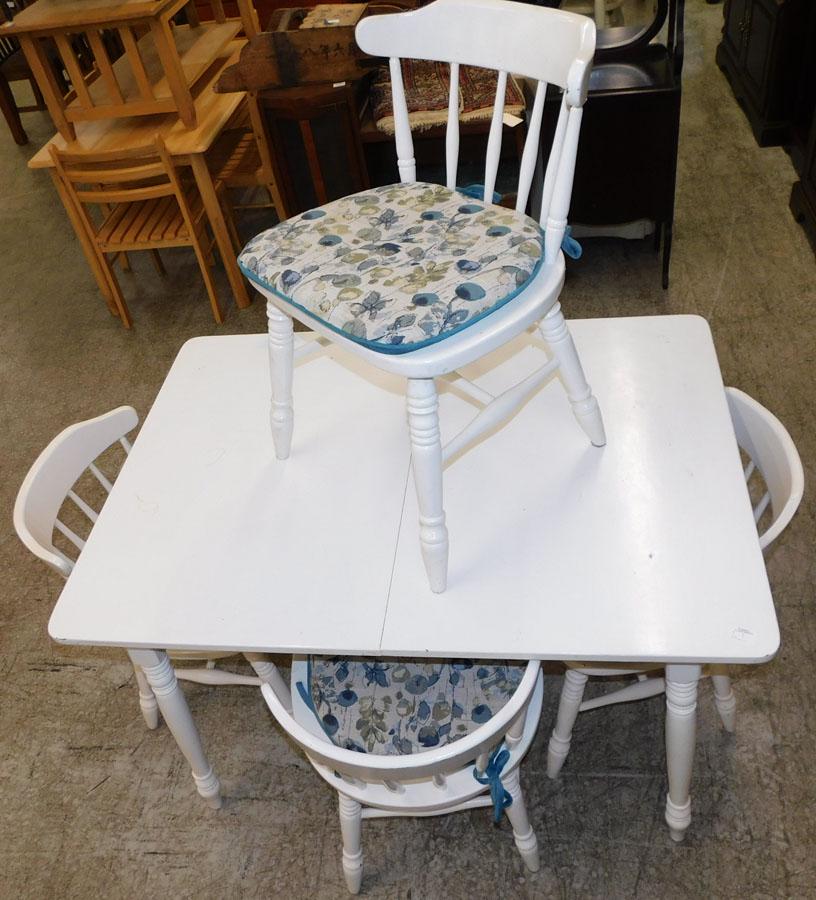 Painted Dining Table & 4 Chairs (1 of 2)