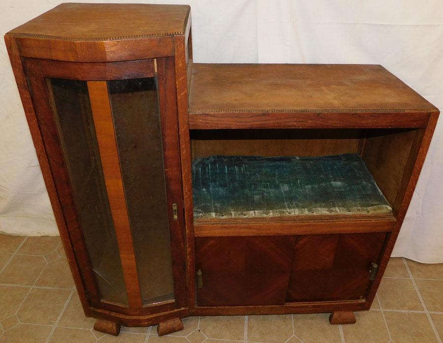 Antique Oak Bookcase Cabinet (1 of 4)